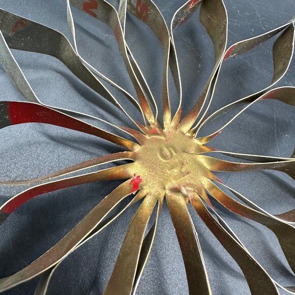 Vintage Christmas Ornaments Handmade Aluminum Flowers Decorations Set Of 3 - Picture 5 of 7